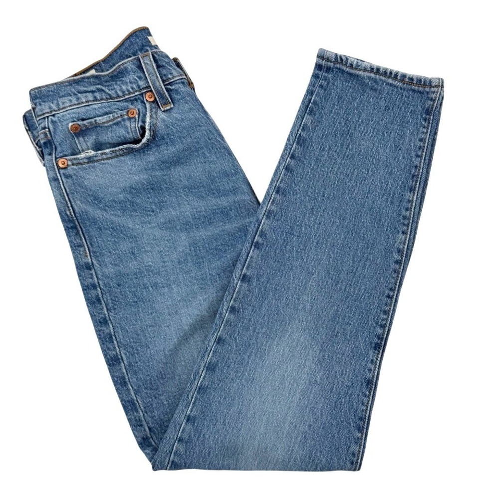 Levi's Premium Wedgie Womens Size 27 Jeans Straight Leg Mid Rise Button Fly
